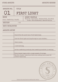 No. 01 First Light