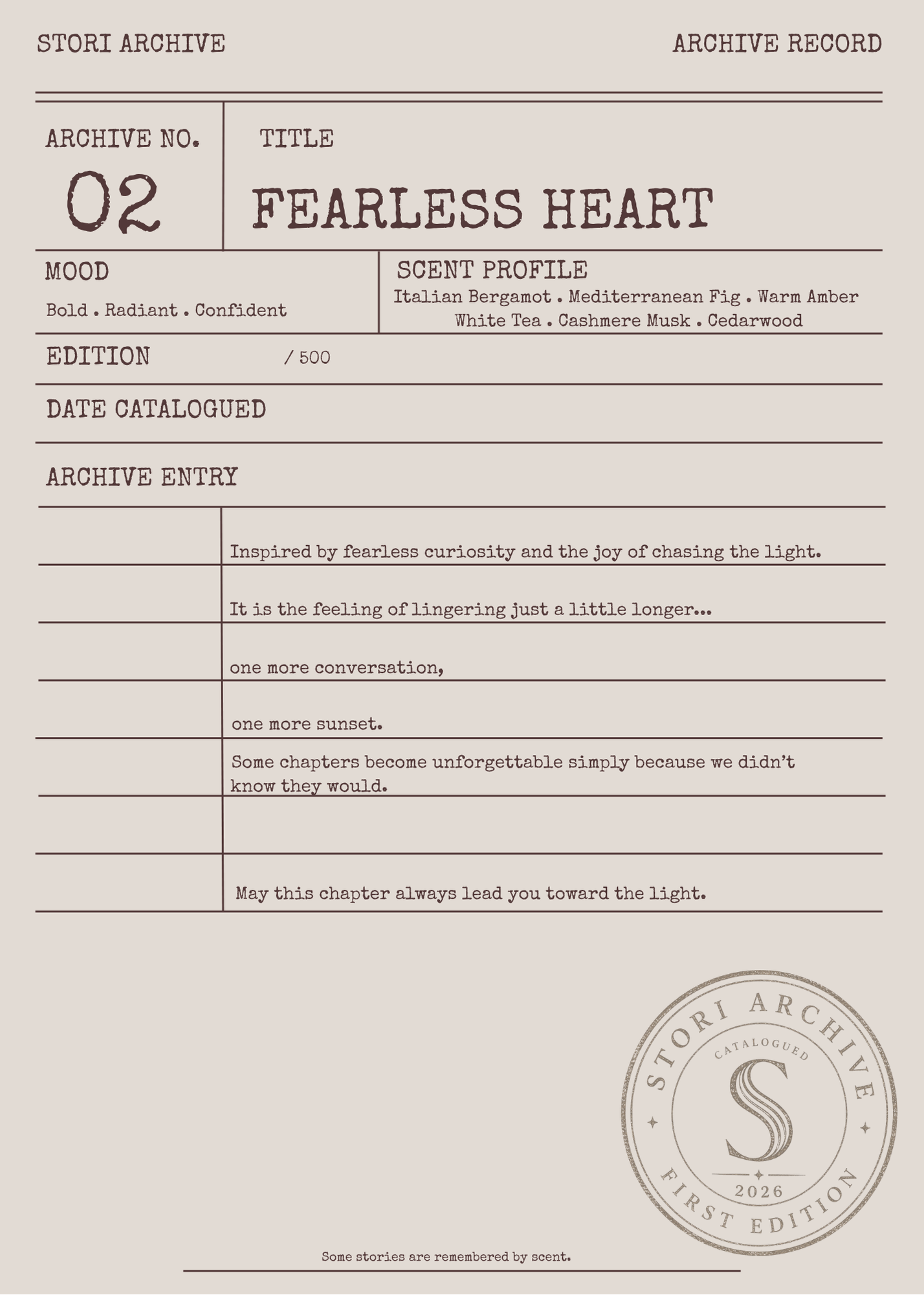 No. 02 Fearless Heart