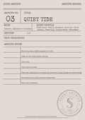 No. 03 Quiet Tide