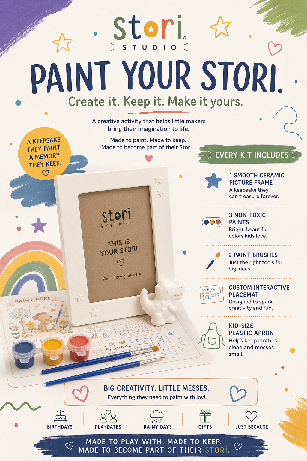 Dinosaur Picture Frame Keepsake Kit